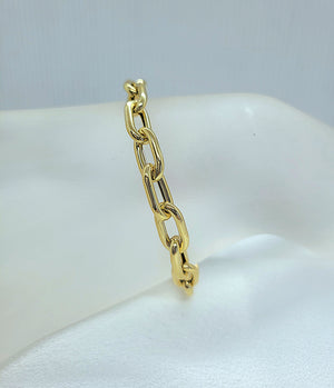 10kt. Yellow Gold Thick Cable Link Ladies Bracelet
