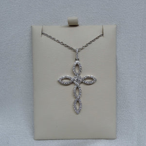 18kt. White Gold Diamond Cross