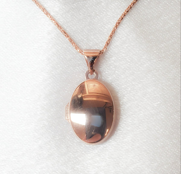 14kt Rose Gold Oval Locket