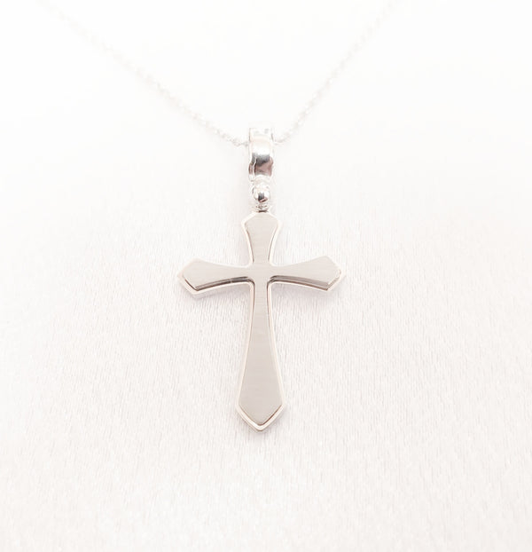 18kt. Small Matt/Polished Cross