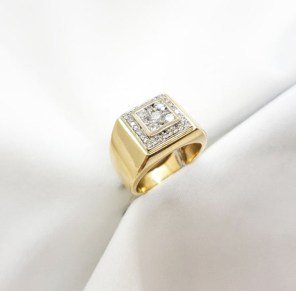 14kt. Men's Diamond Floating Style Ring