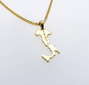 18kt. Italy Map Pendant  (Small)