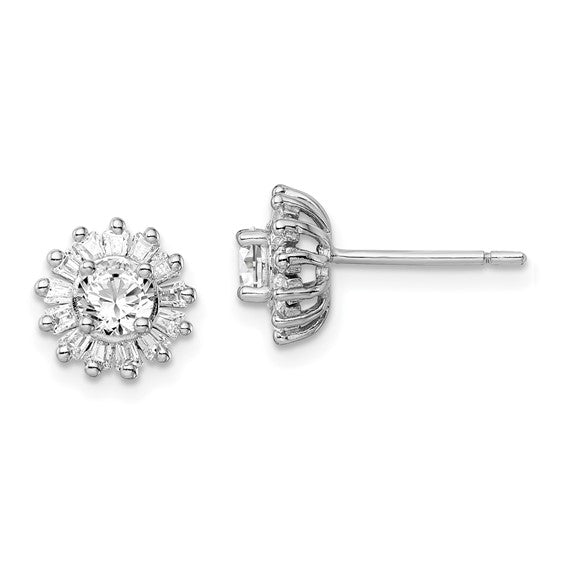 Sterling Silver & Cubic Zirconia Post Earrings