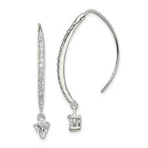 Sterling Silver & Cubic Zirconia Threader Earrings