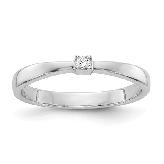 Sterling Silver & Diamond Ring