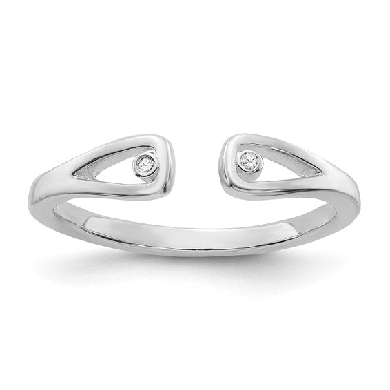 Sterling Silver & Diamond Open Ring