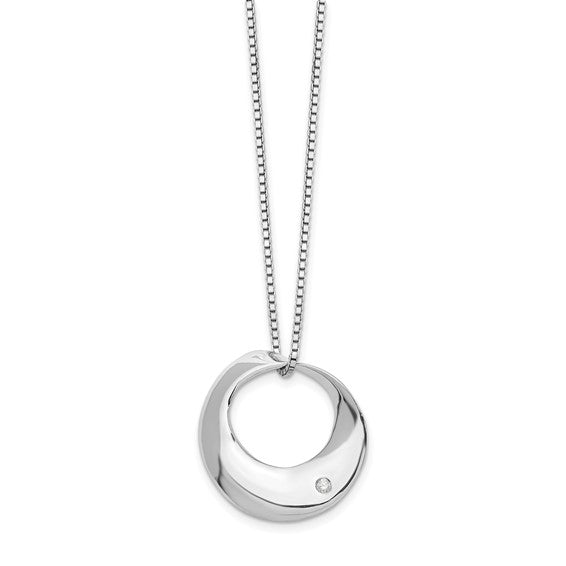 Sterling Silver & Diamond Necklace