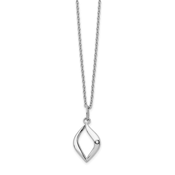 Sterling Silver and Diamond Necklace