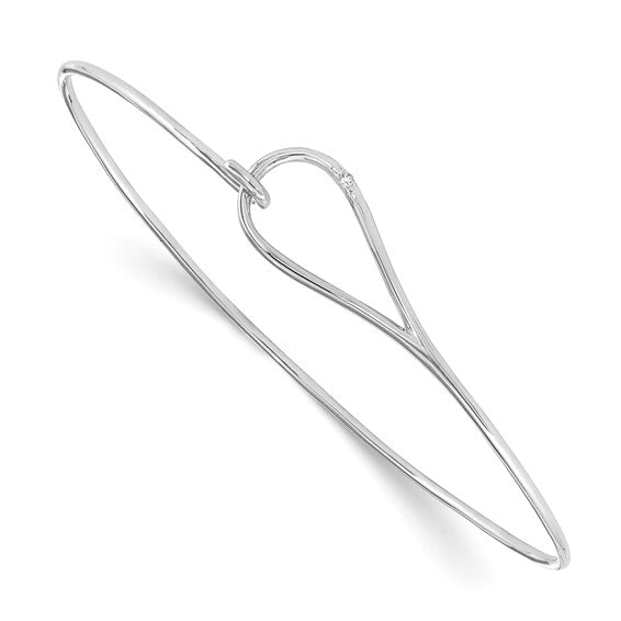 Sterling Silver & Diamond Bangle