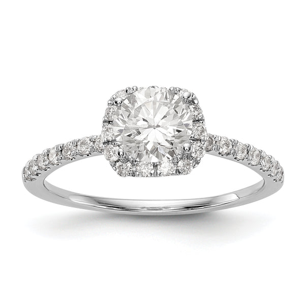14k White Gold Diamond Semi-Mount Engagement Ring