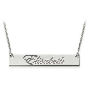 Block name bar with chain (Silver)
