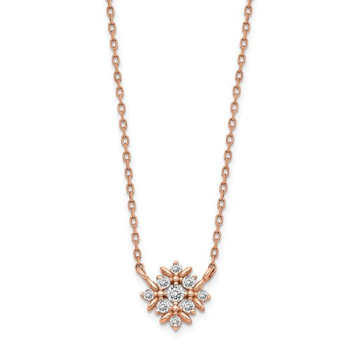 14K Rose Gold CZ Necklace